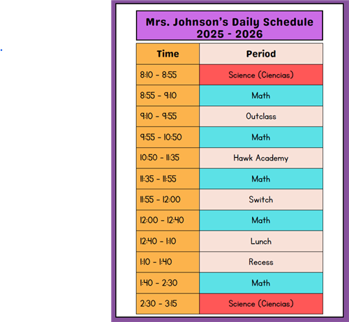 Daily Schedule